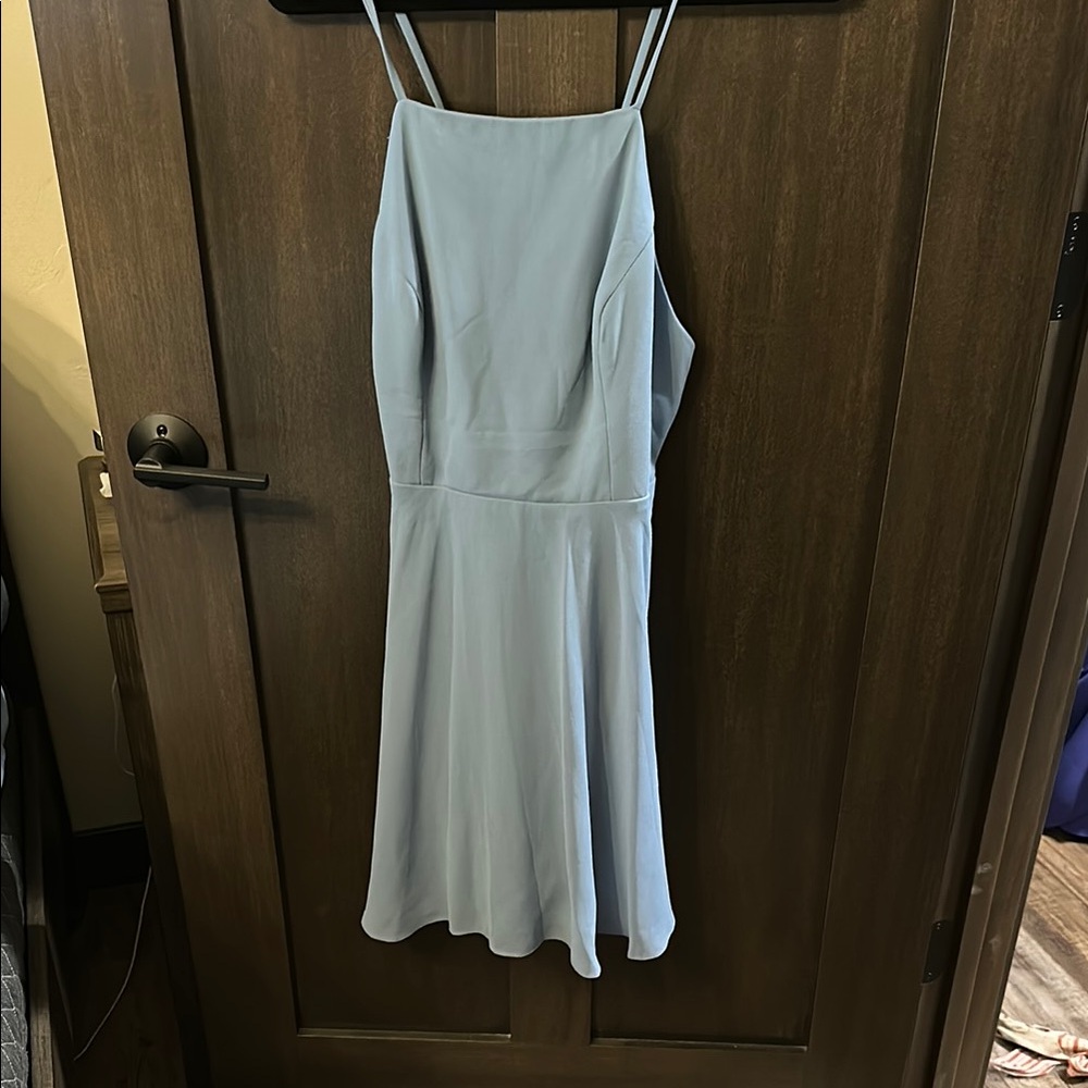 Lulu's Blue Halter Sundress for Wedding Guests